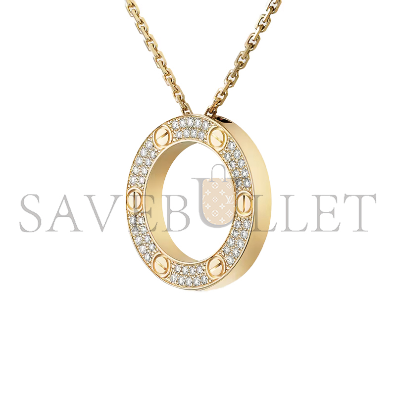 CARTIER LOVE NECKLACE, PAVED B7058400